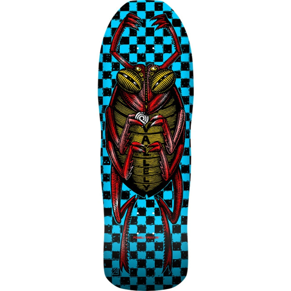 POWELL MIKE VALLELY BUG BLUE/RED FOIL SHAPED DECK 10.0 X 30.25