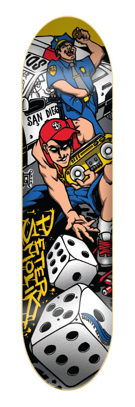 SHORTY'S SKATEBOARDS SMOLIK DICE DECK 8.125