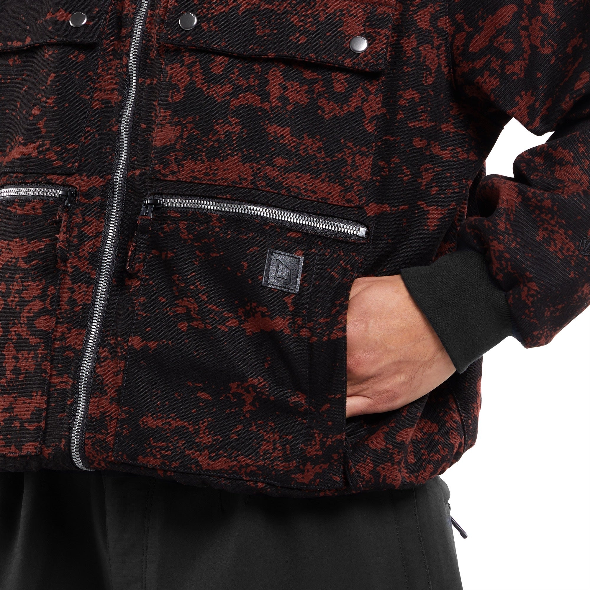 Volcom x Dustbox Jacket Maroon Camo