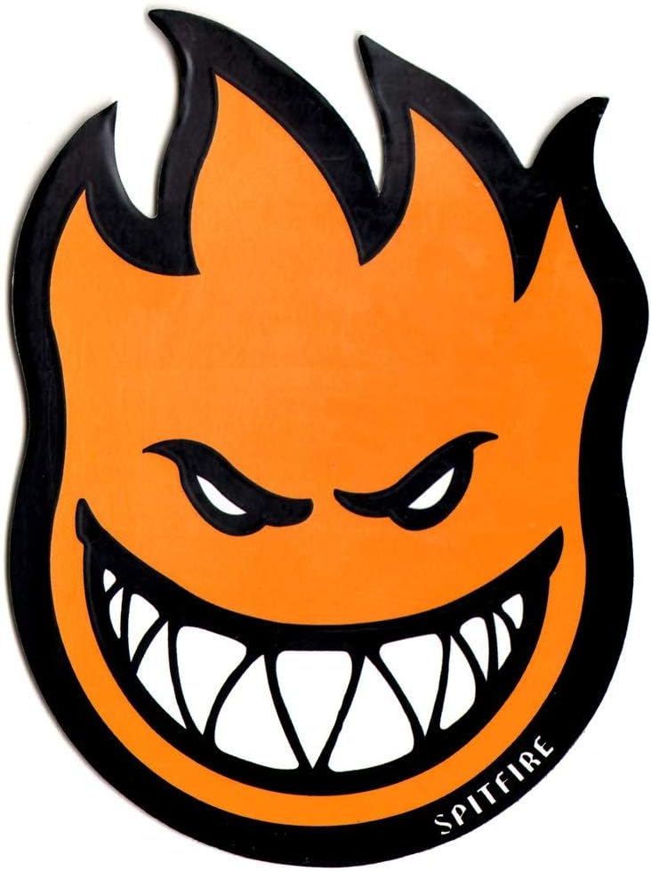 Spitfire Wheels Big Head Medium Sticker Orange 4" X 6"
