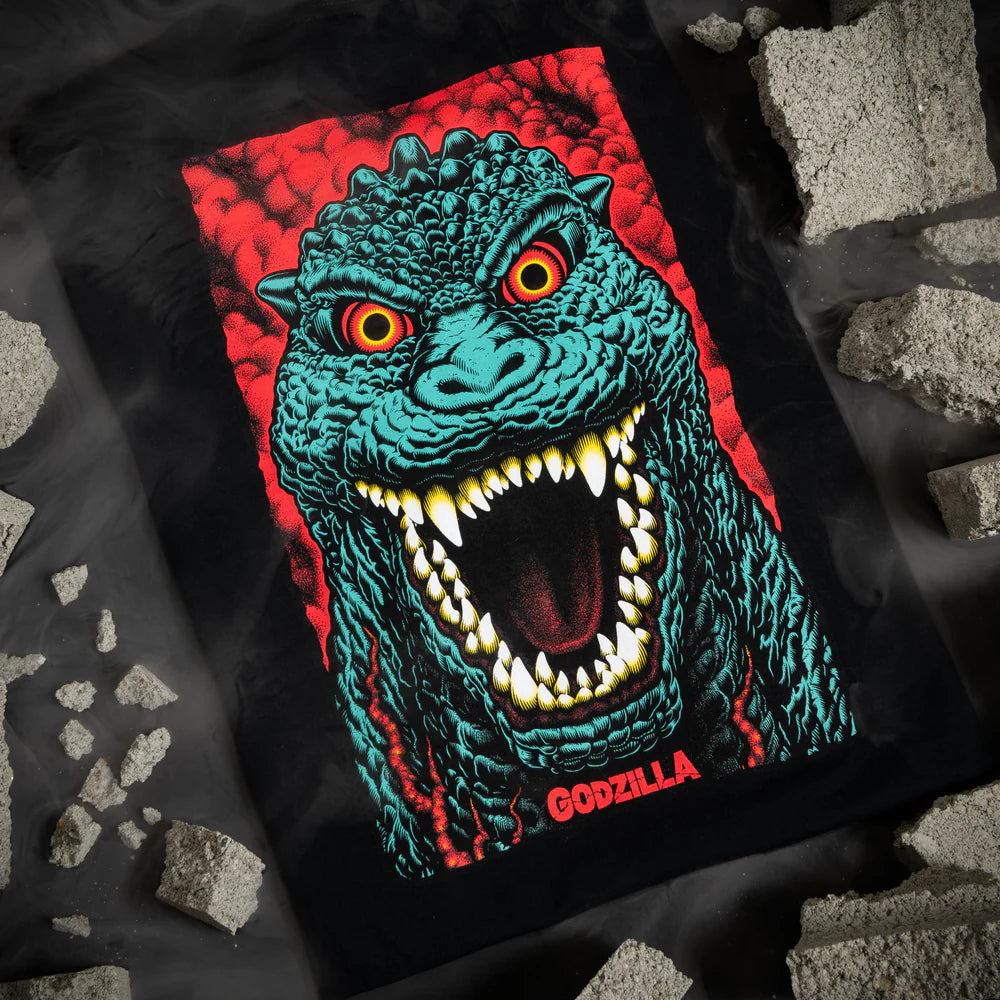 Godzilla Destroyer Stripes Mens Santa Cruz T-Shirt