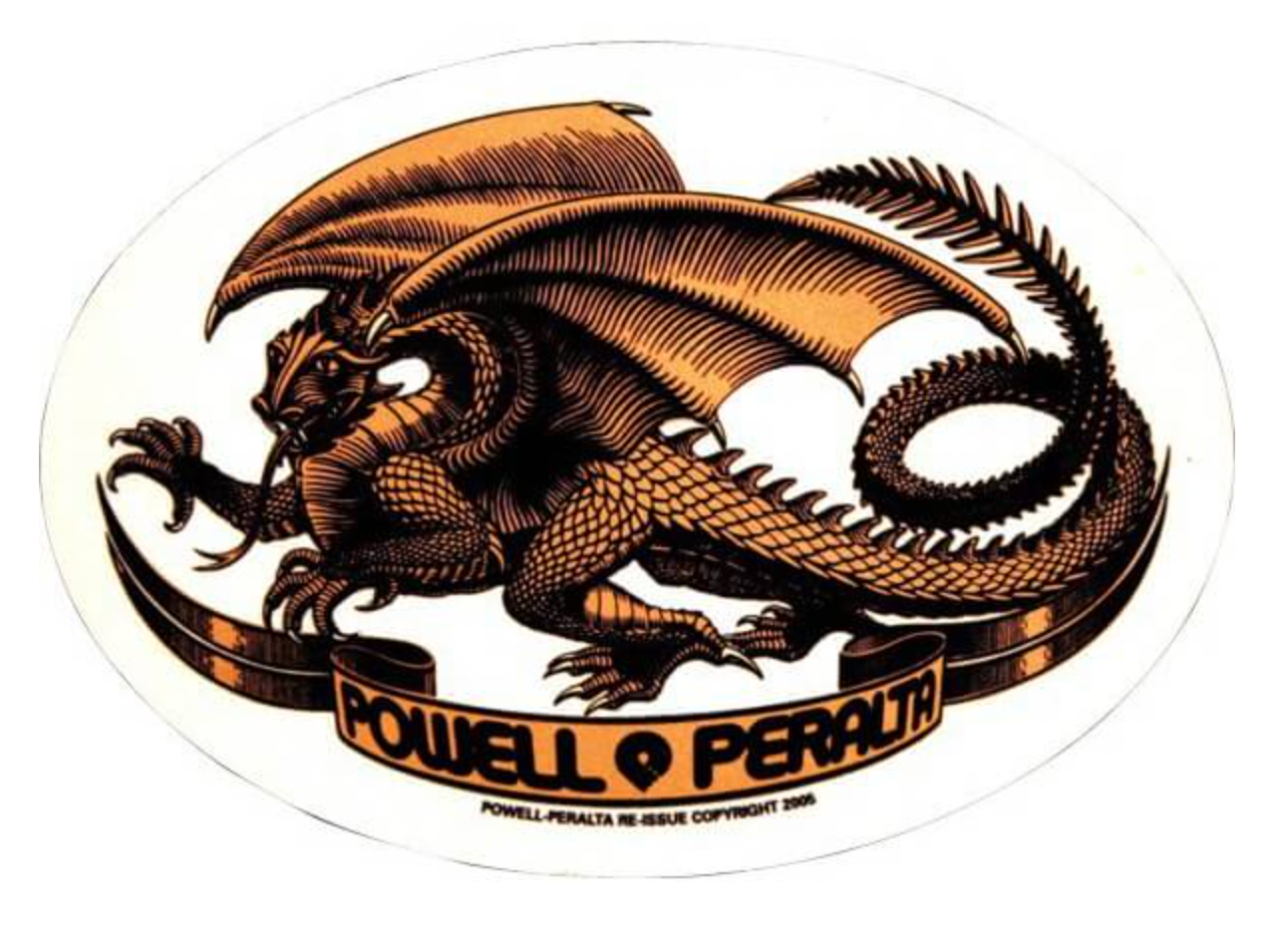 Powell Peralta Oval Dragon Skate Sticker