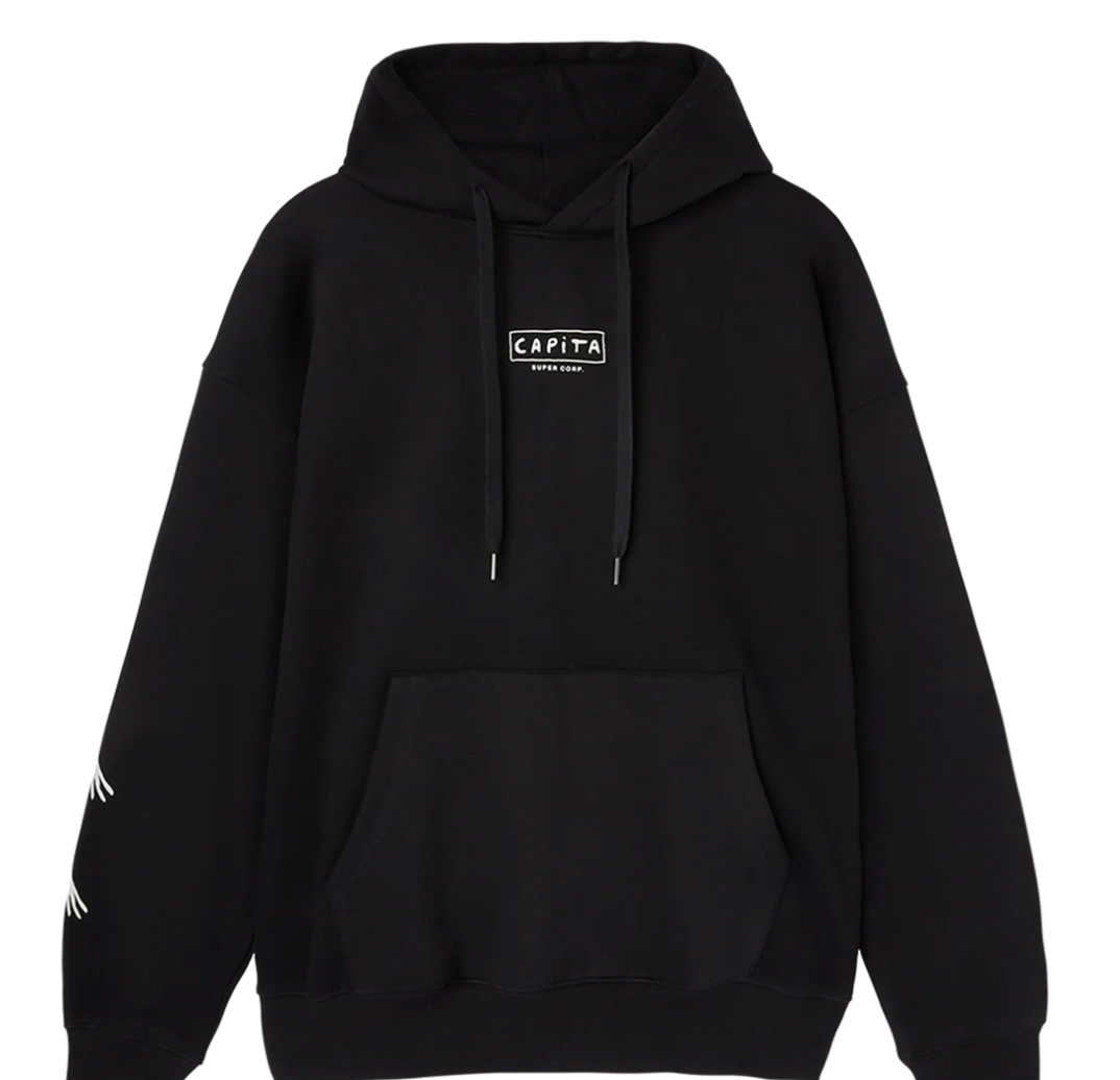 Capita Longo Hoodie Black White