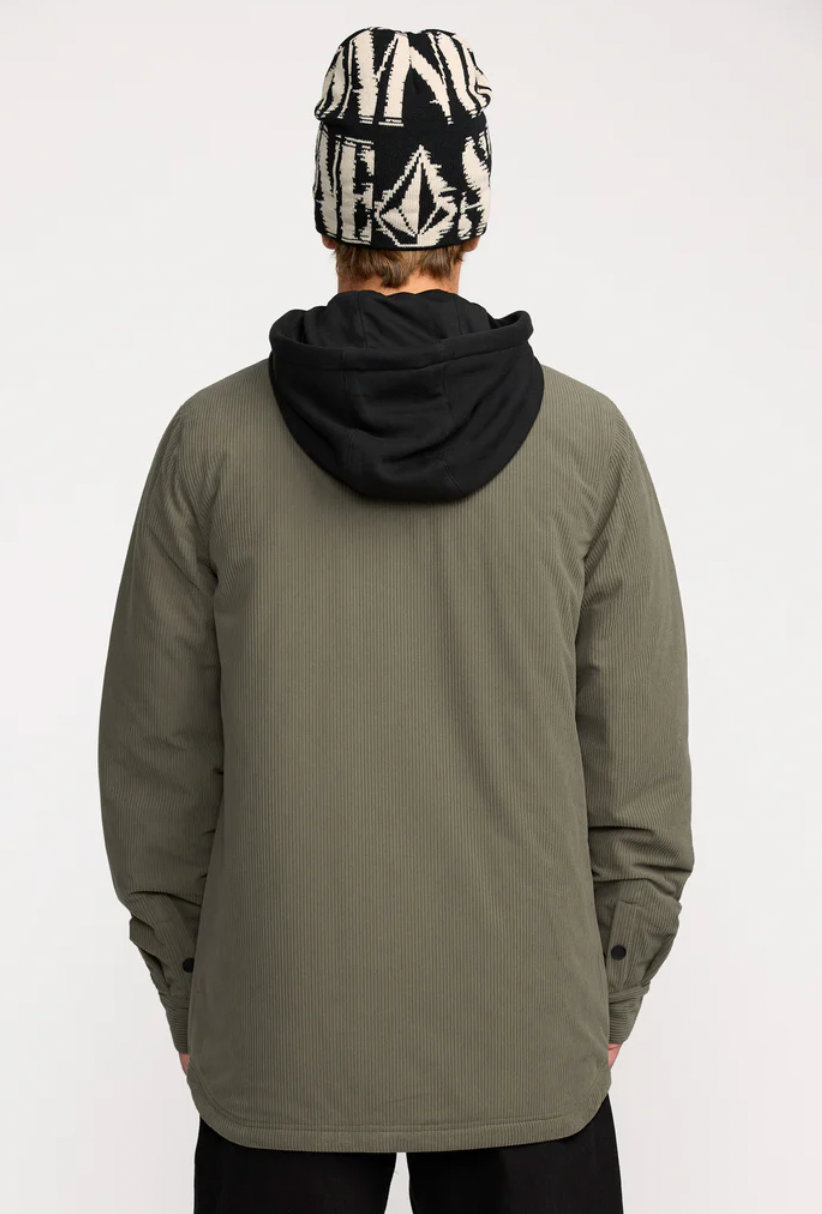VOLCOM KENSON INSULATED FLANNEL JACKET - MILITARY
