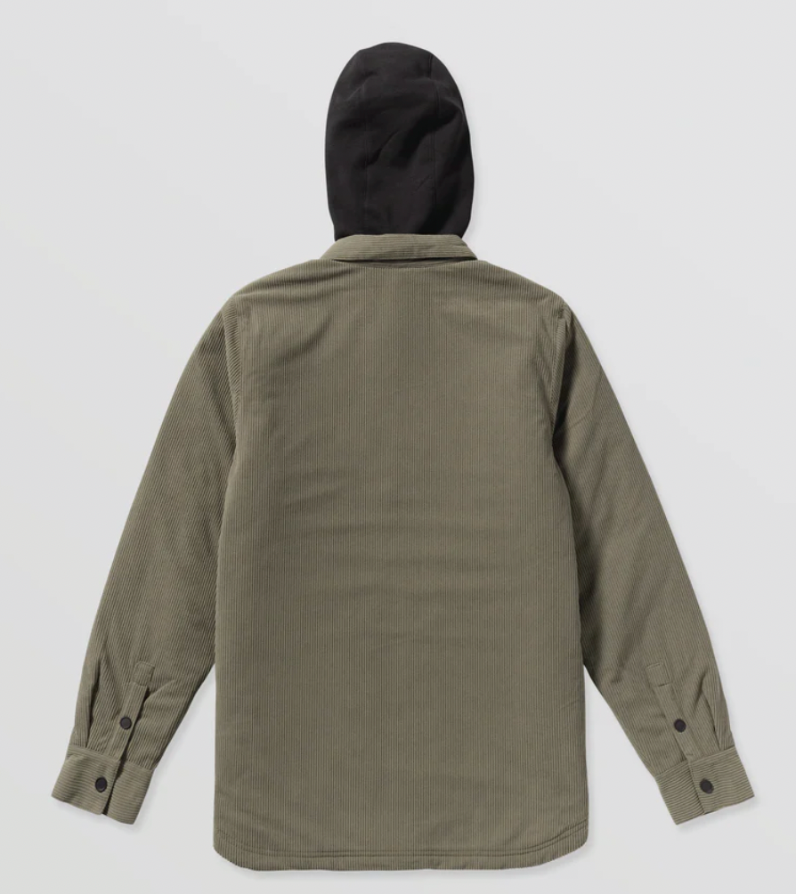 VOLCOM KENSON INSULATED FLANNEL JACKET - MILITARY