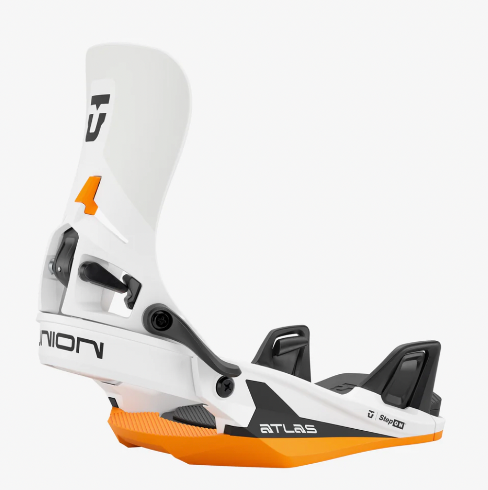 Union Atlas Step On® Men's Snowboard Binding White/Orange