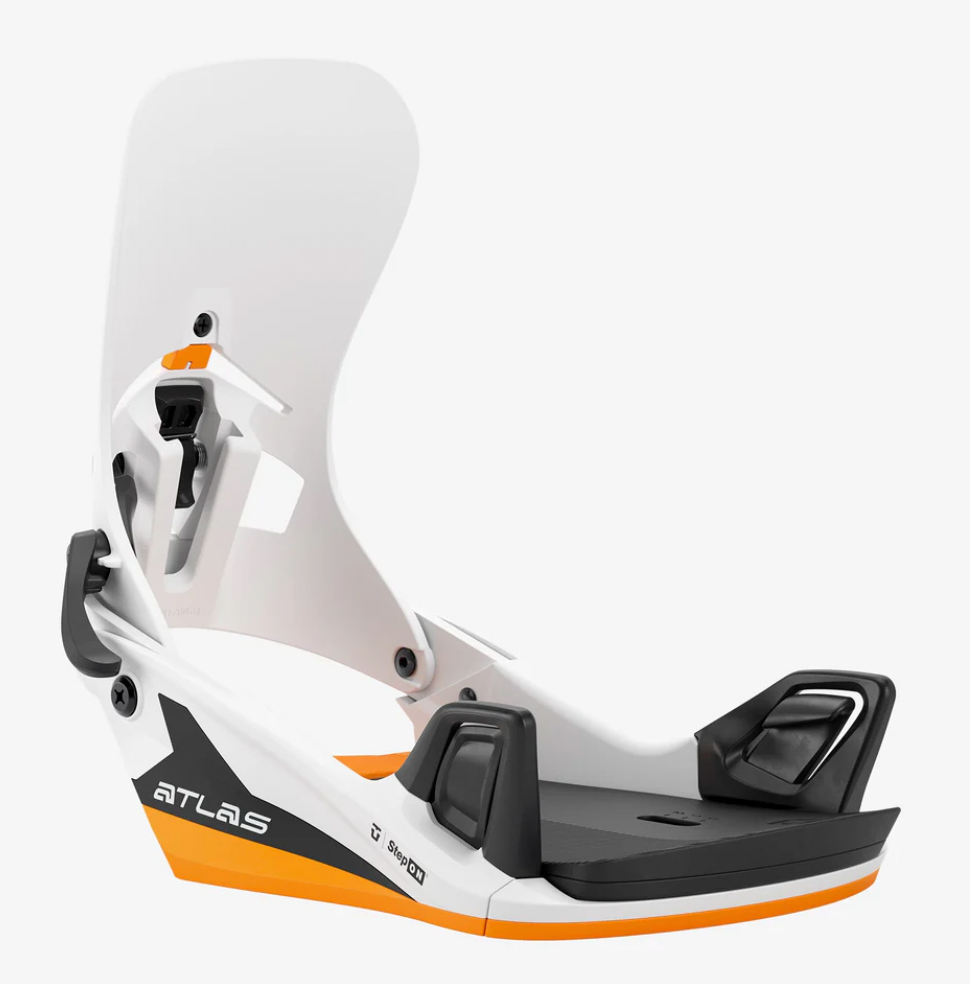 Union Atlas Step On® Men's Snowboard Binding White/Orange