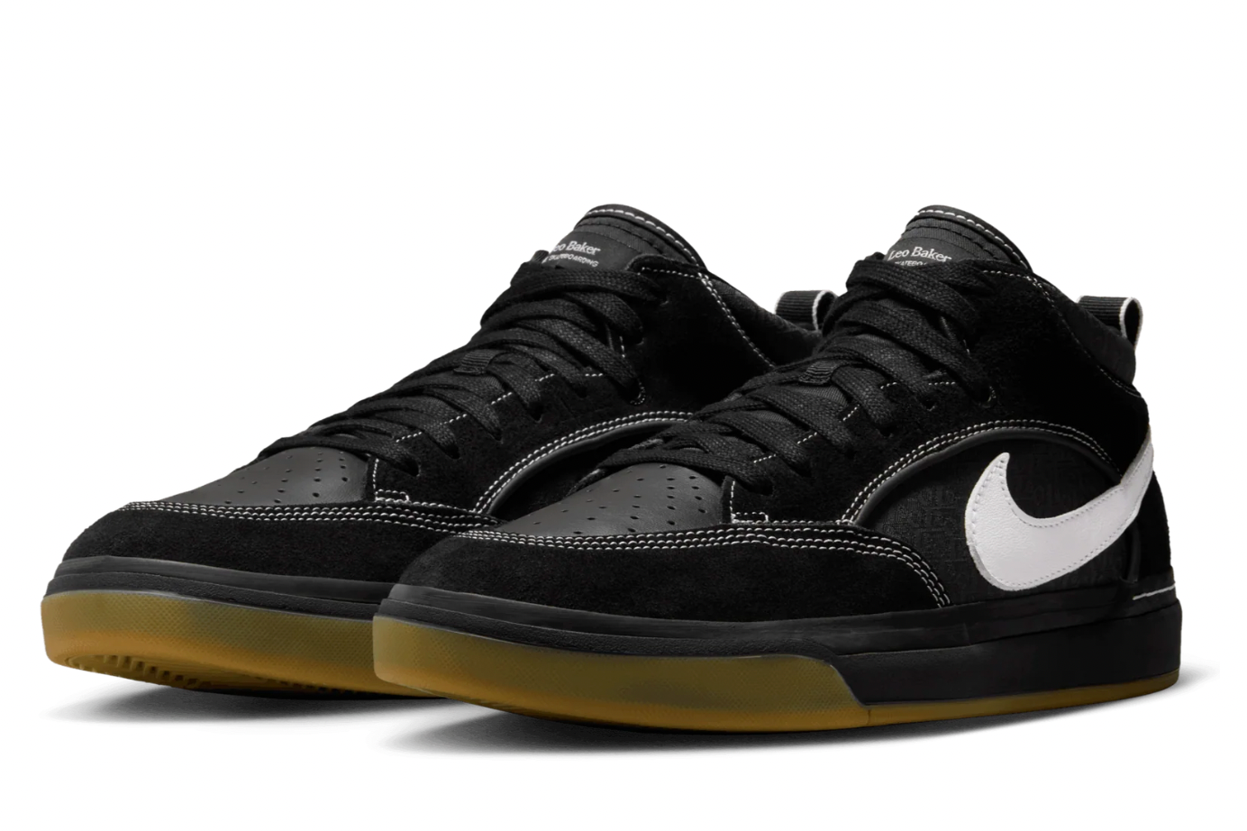 Nike SB Leo Baker React - Black/White-Black-Gum Light Brown