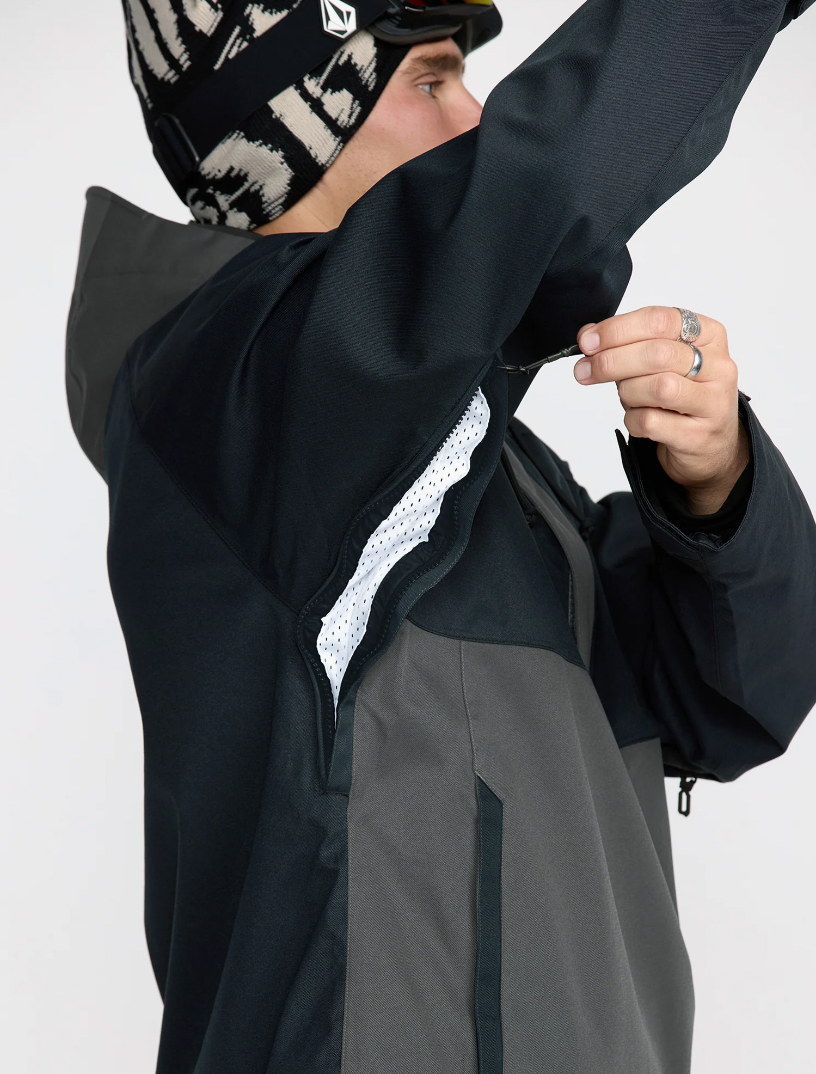 Volcom  MEN'S HOSSEGOR 20K PULLOVER JACKET Black