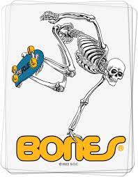 Powell Peralta OG Skateboarding Skeleton Sticker 4.5" Single