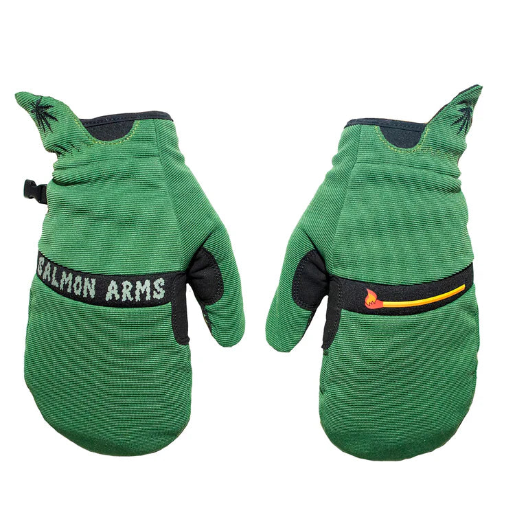 Salmon Arms Green Spring Snowboarding Mittens 2025
