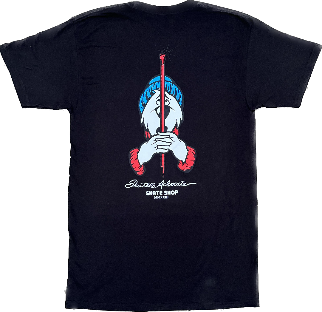 Skaters Advocate Slurpee Bear and Straw Powell Peralta Spoof T-Shirt Black