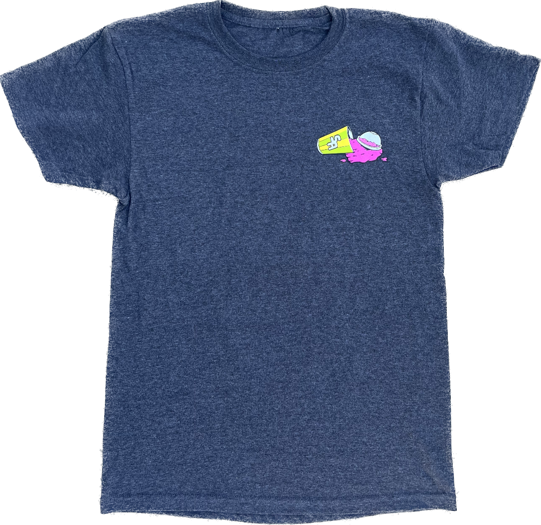 Skaters Advocate Slurpee Bear and Straw Powell Peralta Spoof T-Shirt  Ash Grey