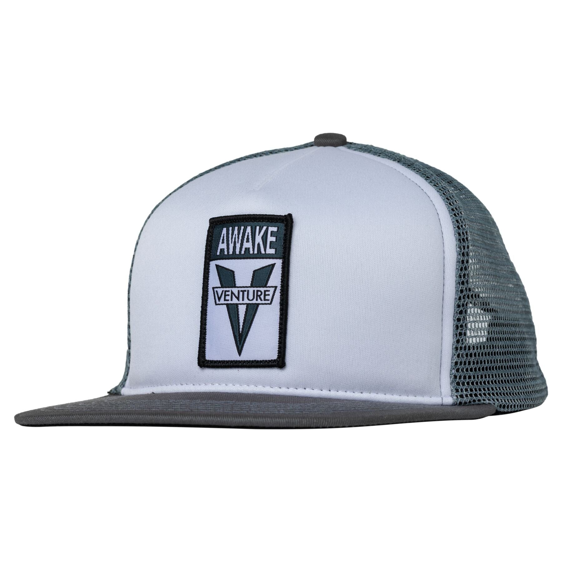 Venture Awake Snapback Hat White/Light Grey
