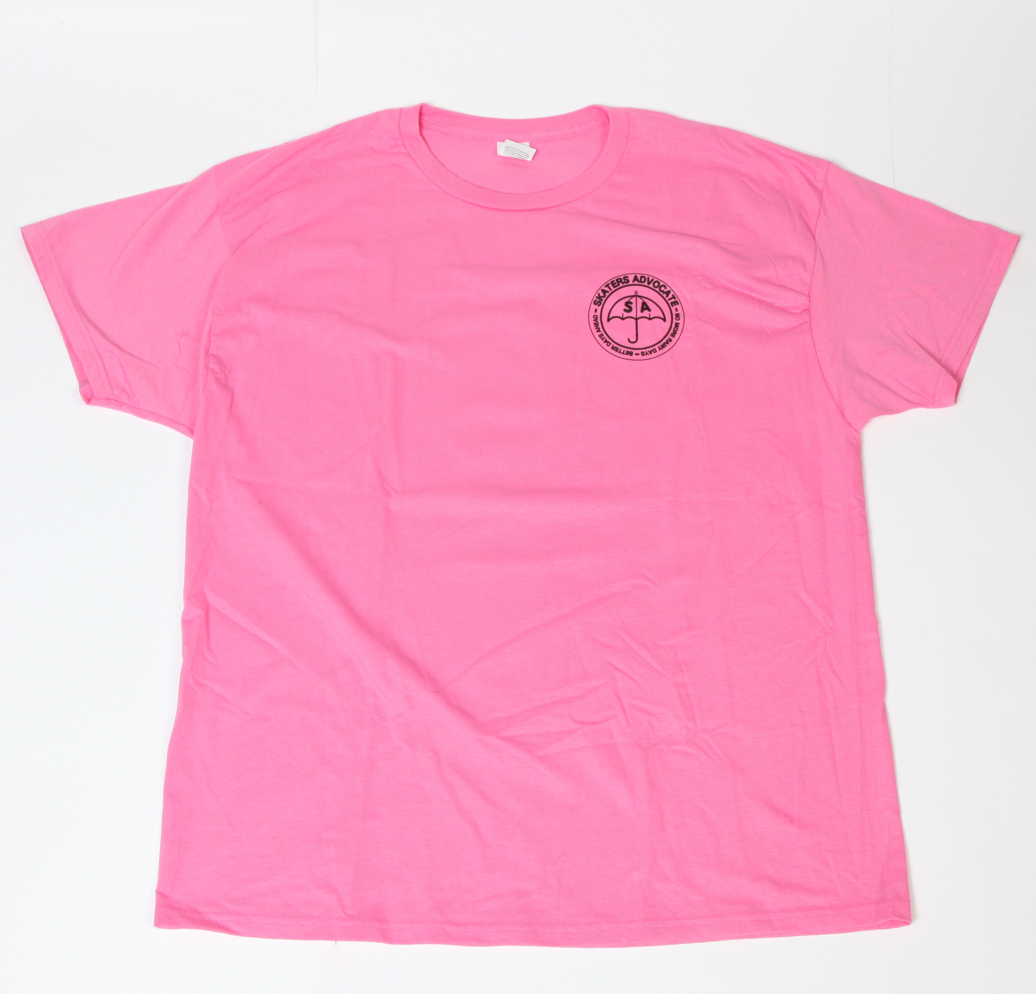 Skaters Advocate No More Rainy Days Tee Shirt Color -Pink