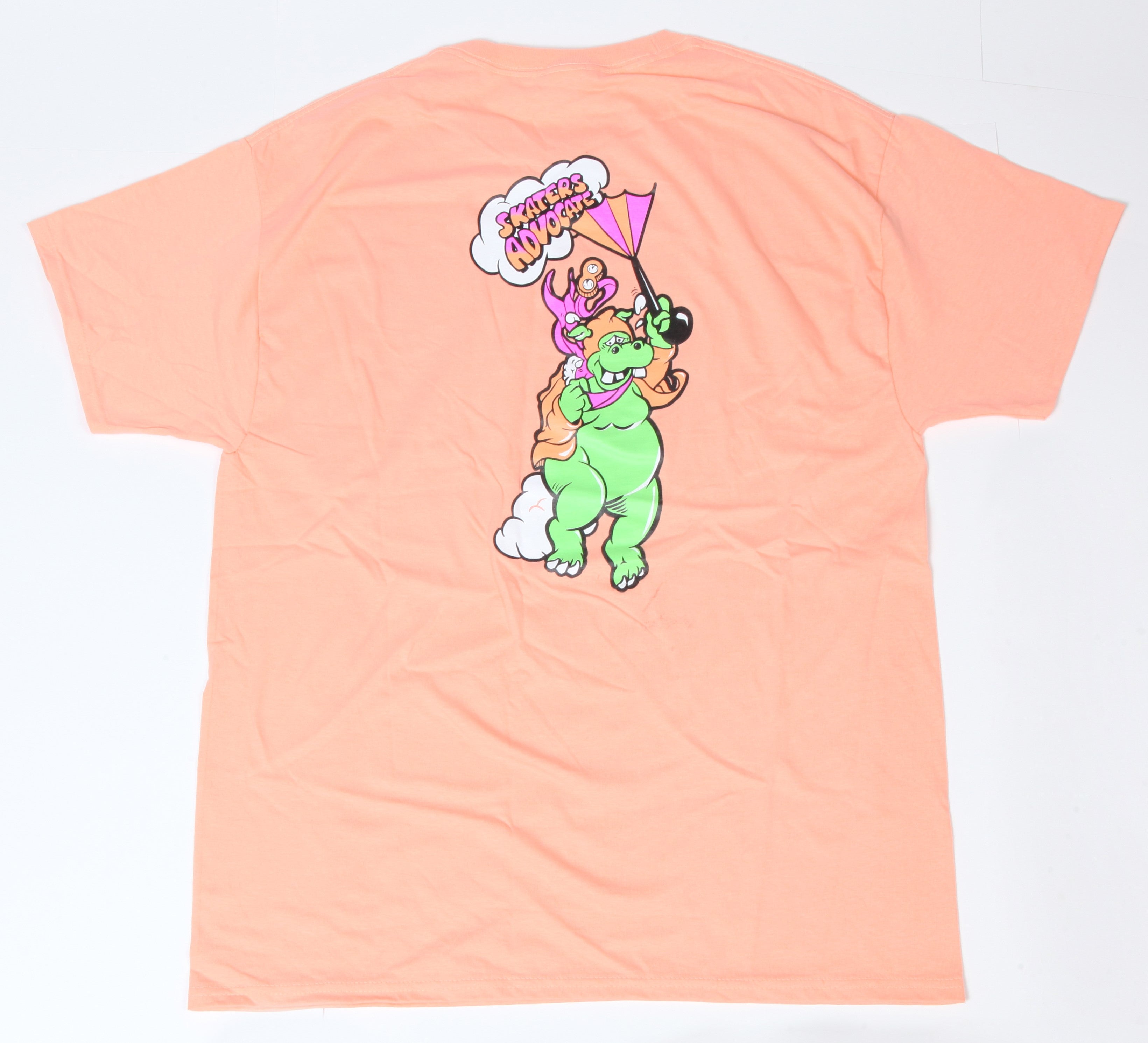 Skaters Advocate No More Rainy Days Tee Shirt Color -Peach