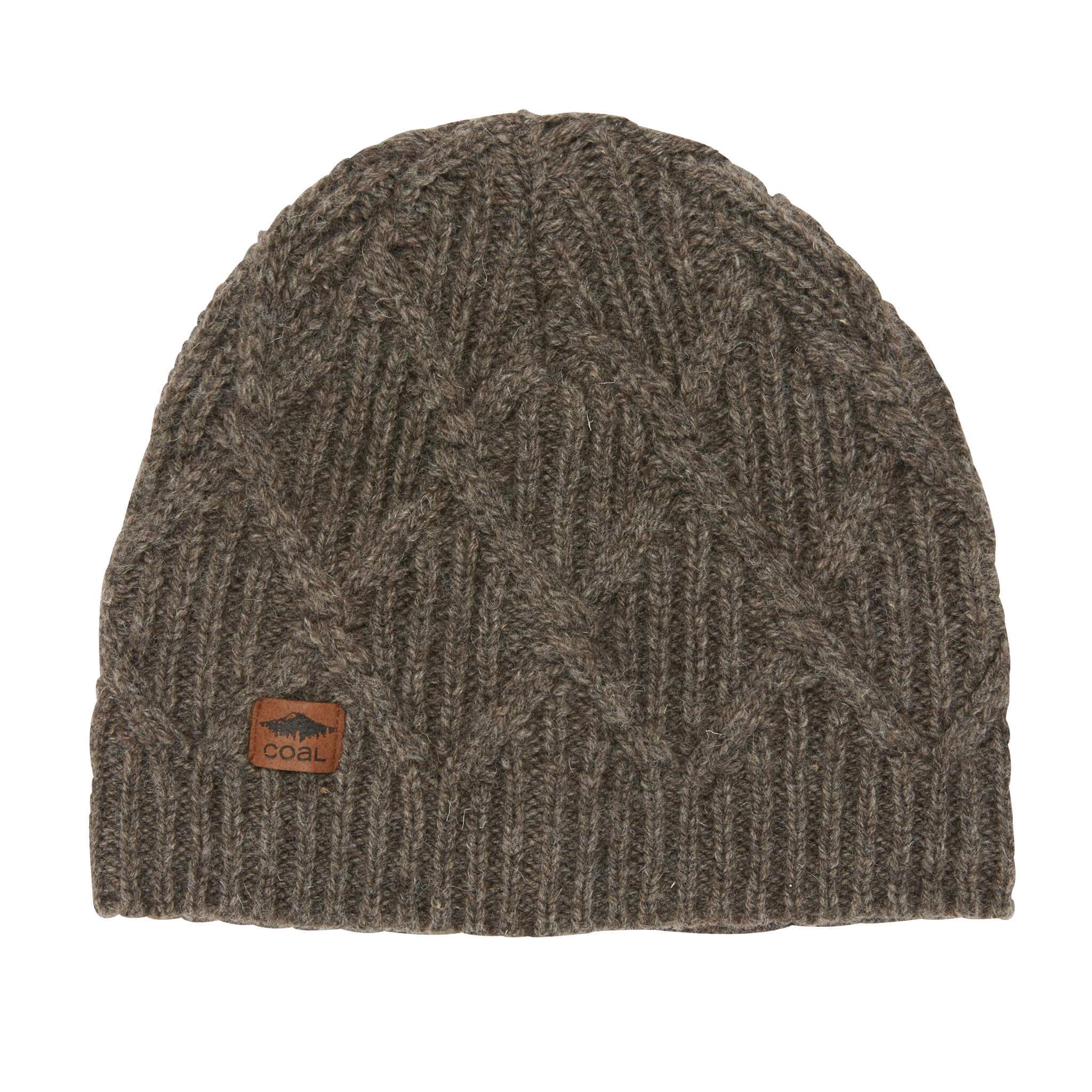 Coal Yukon Cable Knit Wool Beanie